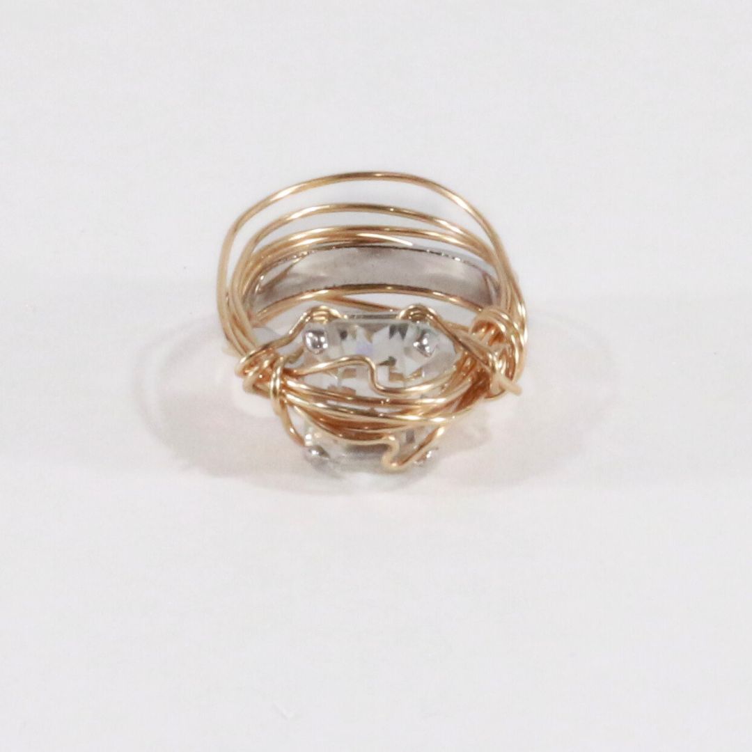 Square Cut Fantasy - Vintage Cocktail Ring