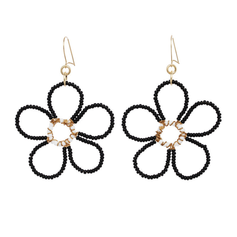 Beaded Flower Earrings