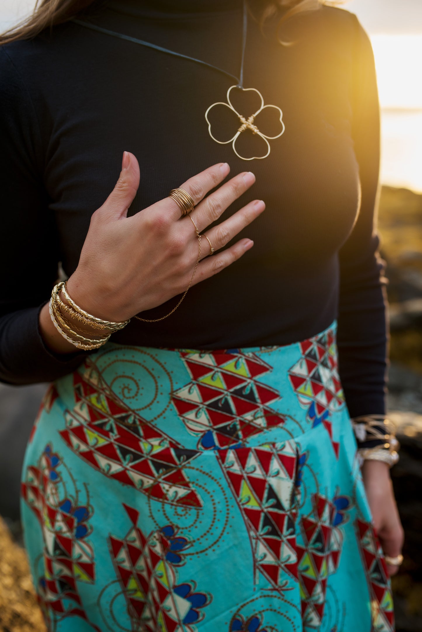 Long Clover Necklace