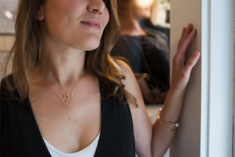 gold flower necklace